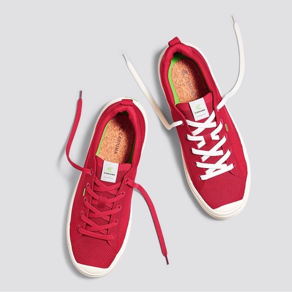Cariuma Raw Red Knit Ibi Low Sneaker Size 7.5 - Picture 3 of 9